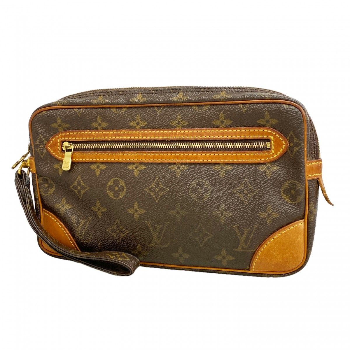 Louis Vuitton Clutch Monogram Marly Dragonne GM Brown