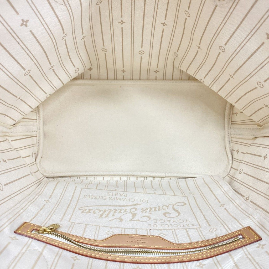 Louis Vuitton Tote Damier Azur Neverfull MM White — view 4