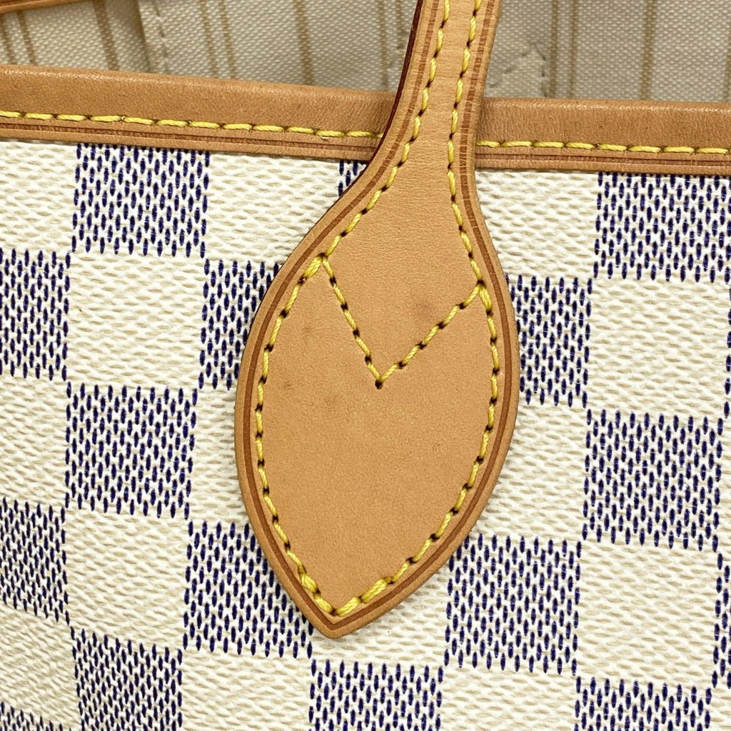 Louis Vuitton Tote Damier Azur Neverfull MM White — view 8