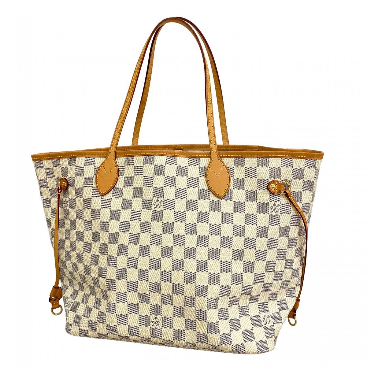 Louis Vuitton Tote Damier Azur Neverfull MM White