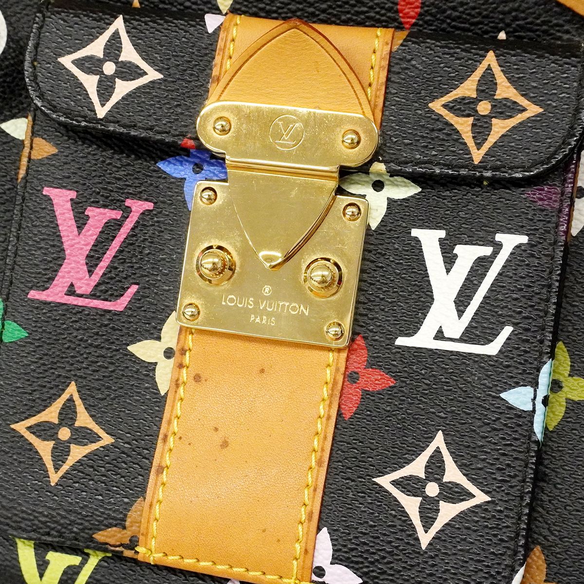 Louis Vuitton Handbag Monogram Multicolor Speedy 30 Noir — view 9