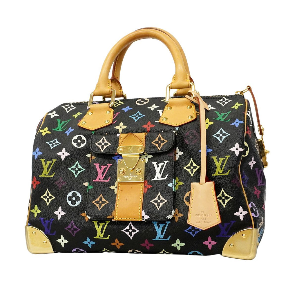 Louis Vuitton Handbag Monogram Multicolor Speedy 30 Noir