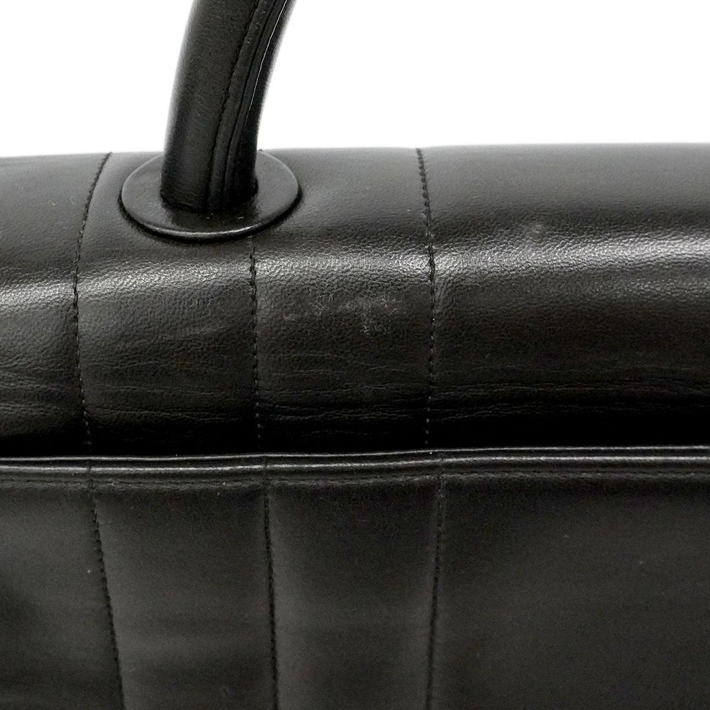 Chanel Handbag Mademoiselle Lambskin Black Gold — view 8