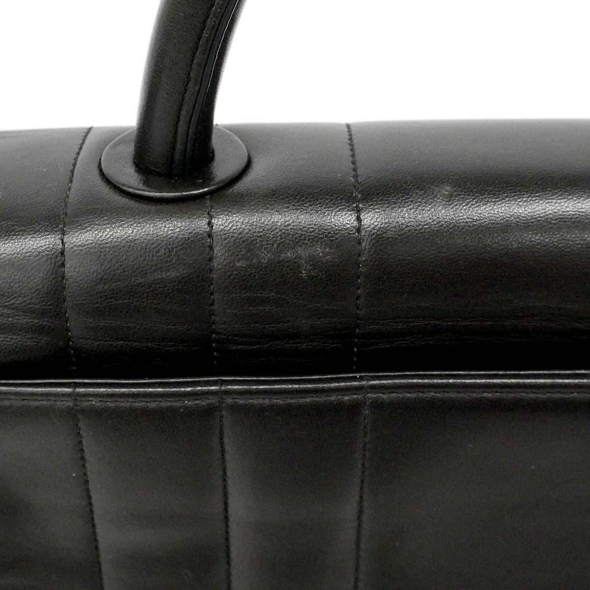 Chanel Handbag Mademoiselle Lambskin Black Gold — view 8