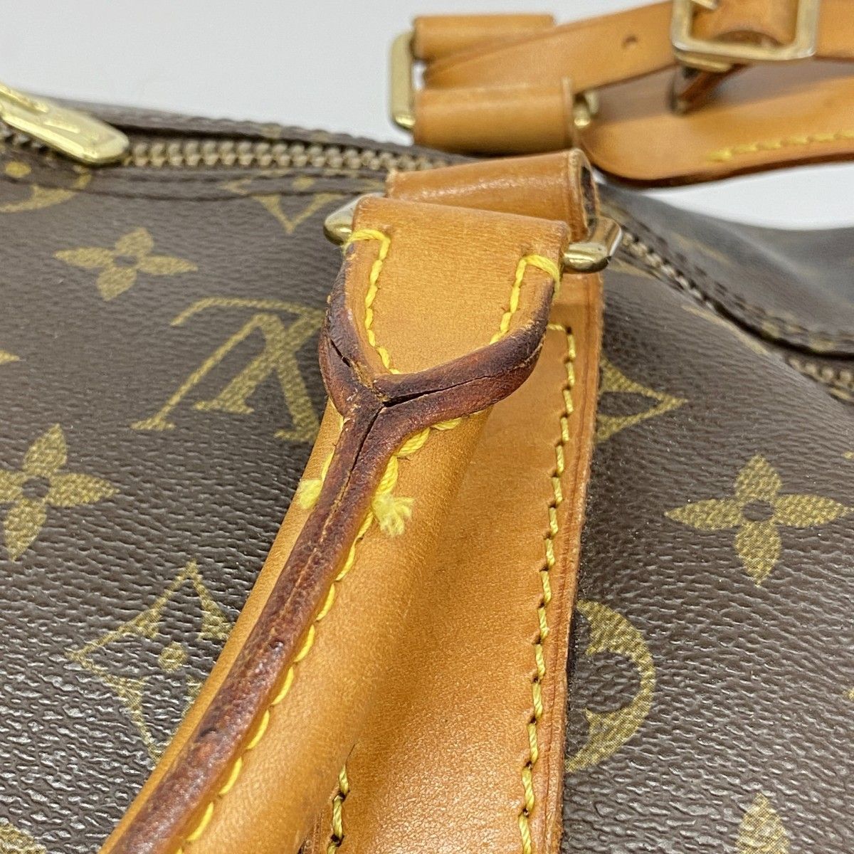 Louis Vuitton Boston Bag Monogram Keepall Bandouliere 50 Brown — view 7