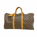 Louis Vuitton Boston Bag Monogram Keepall Bandouliere 50 Brown