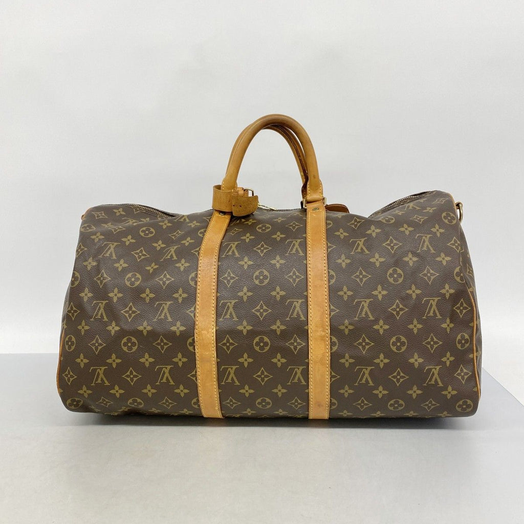 Louis Vuitton Boston Bag Monogram Keepall Bandouliere 50 Brown — view 9