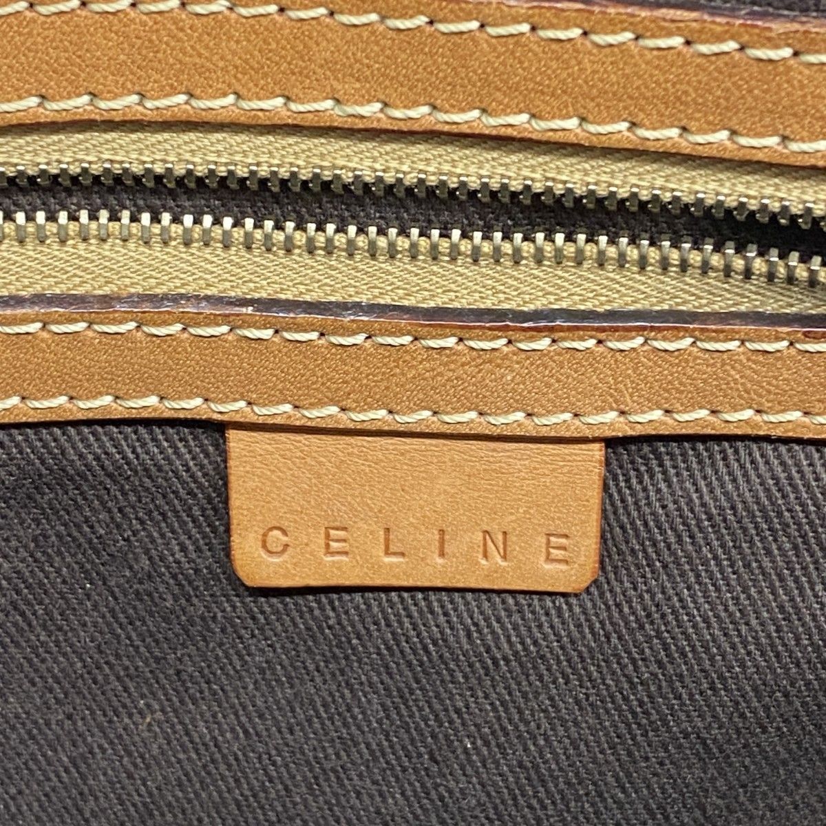 Celine Handbag Macadam Brown Gold 2-Way — view 5