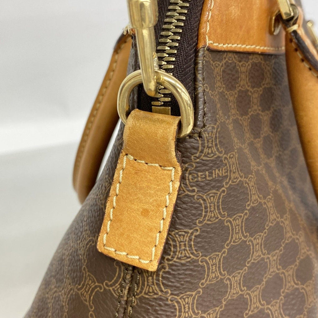 Celine Handbag Macadam Brown Gold 2-Way — view 8
