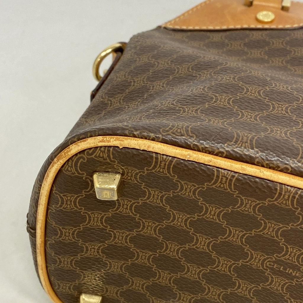 Celine Handbag Macadam Brown Gold 2-Way — view 6