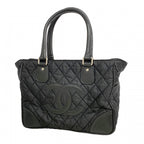Chanel Tote Paris New York Nylon Black Silver