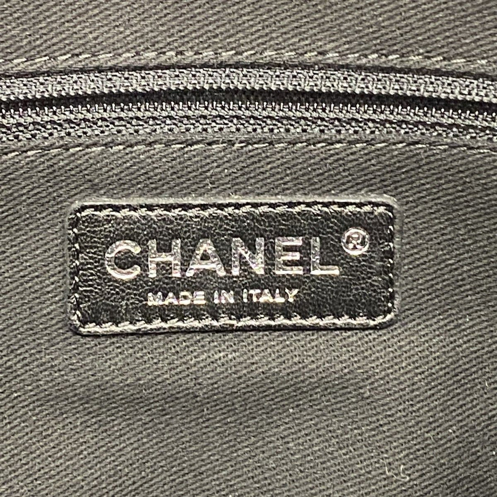 Chanel Tote Paris New York Nylon Black Silver — view 5
