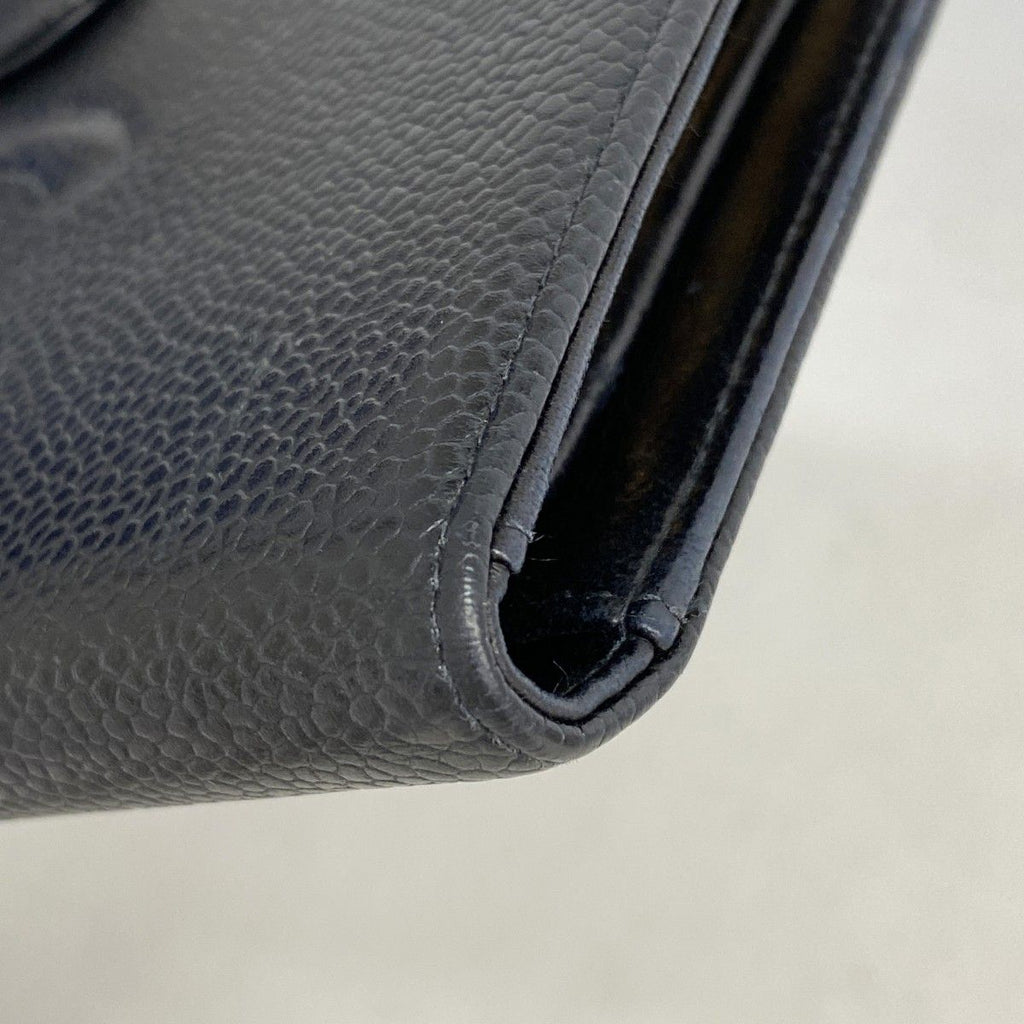 Chanel Wallet Caviar Leather Black Gold — view 6