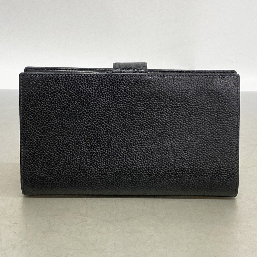 Chanel Wallet Caviar Leather Black Gold — view 7