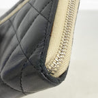 Chanel Wallet Quilted Lambskin Black Silver — view 6