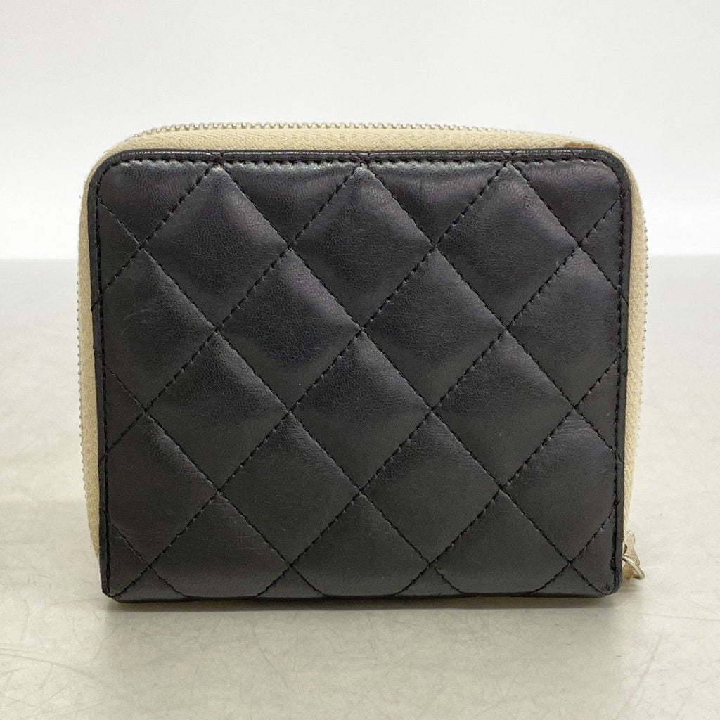 Chanel Wallet Quilted Lambskin Black Silver — view 9