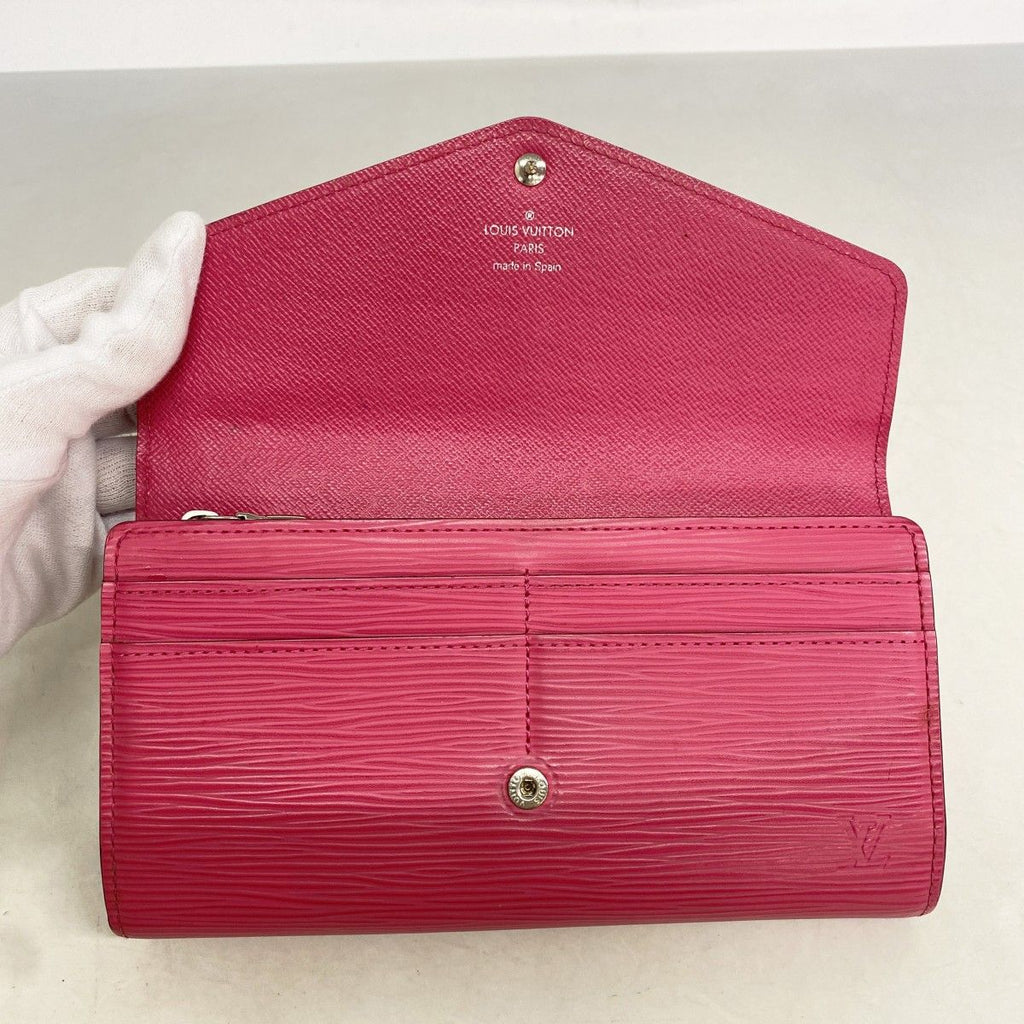Louis Vuitton Wallet Epi Portefeuille Sarah Hot Pink — view 9