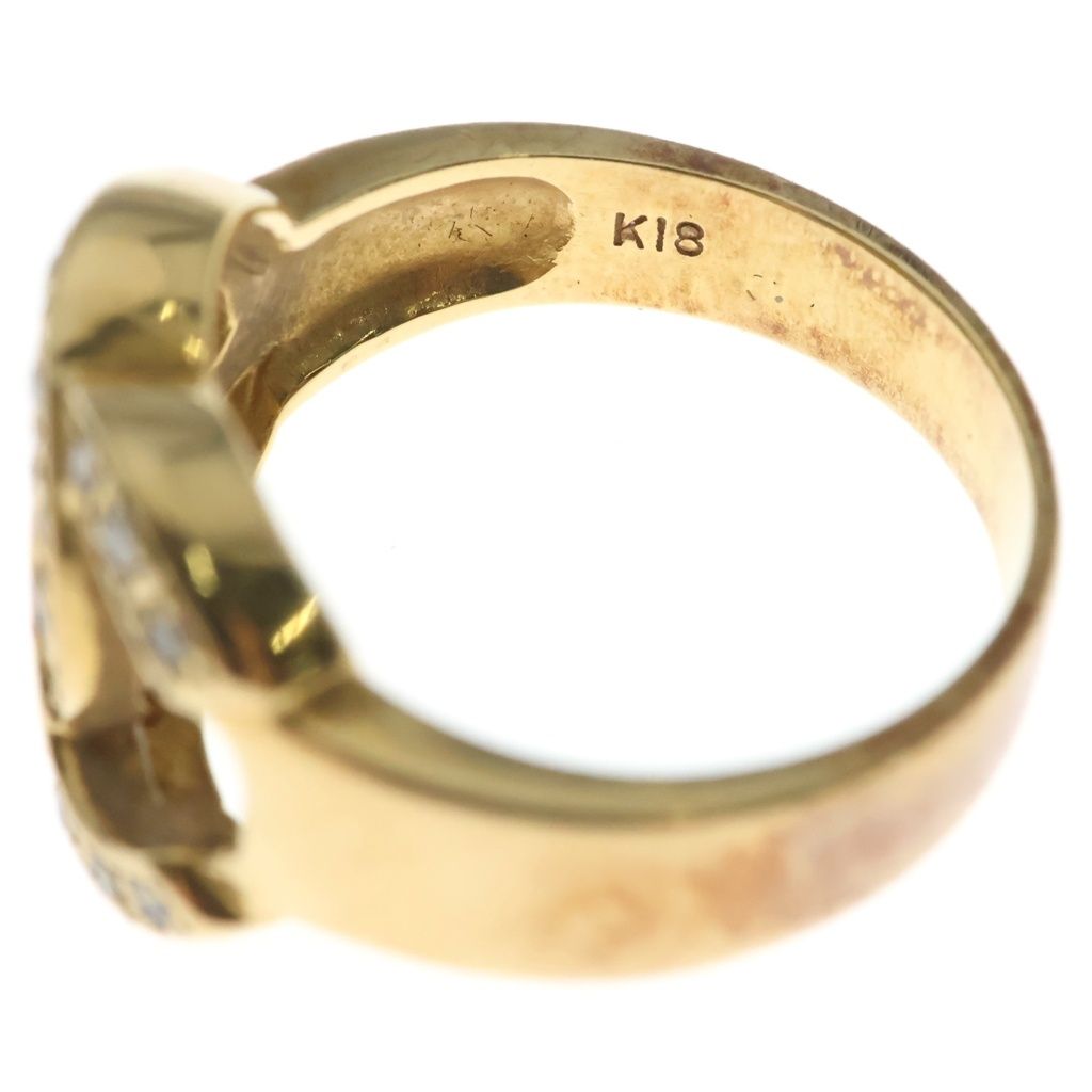 Chanel CC Logo Diamond 18k Yellow Gold Ring — view 6