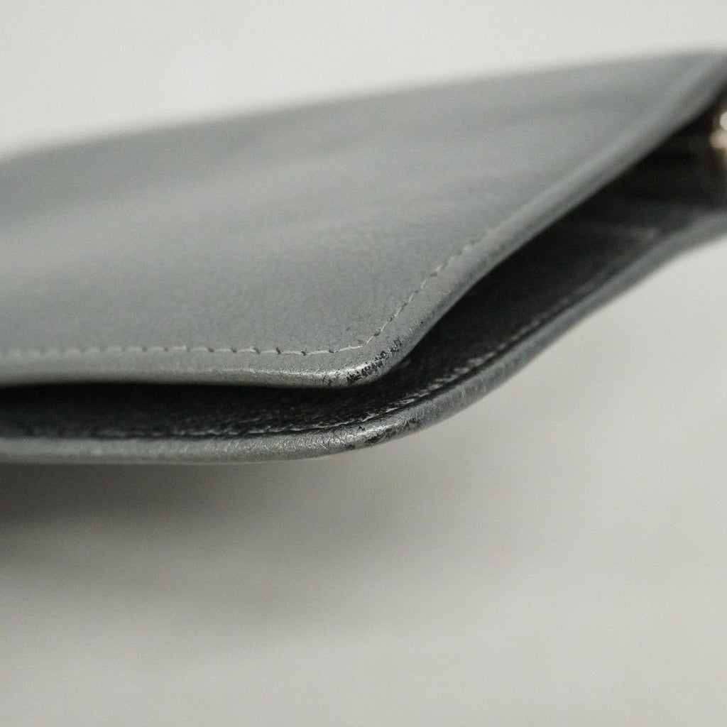 Chanel Notebook Cover Leather Gray Silver Agenda — view 7