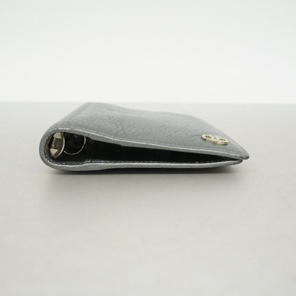 Chanel Notebook Cover Leather Gray Silver Agenda — view 3