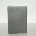 Chanel Notebook Cover Leather Gray Silver Agenda — view 9