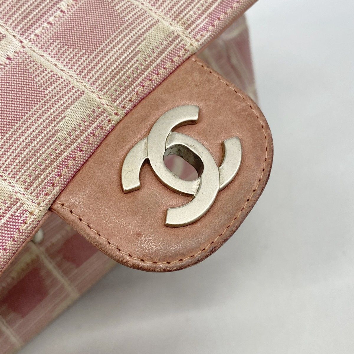 Chanel Shoulder Bag New Travel Nylon Pink Silver — view 9