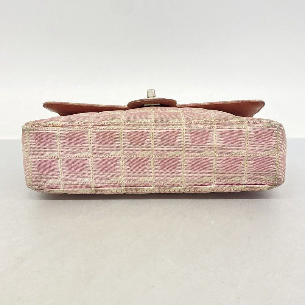 Chanel Shoulder Bag New Travel Nylon Pink Silver — view 3