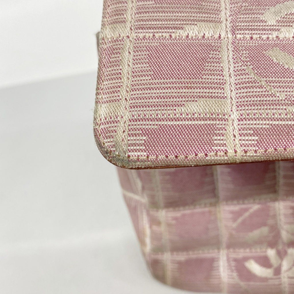 Chanel Shoulder Bag New Travel Nylon Pink Silver — view 7