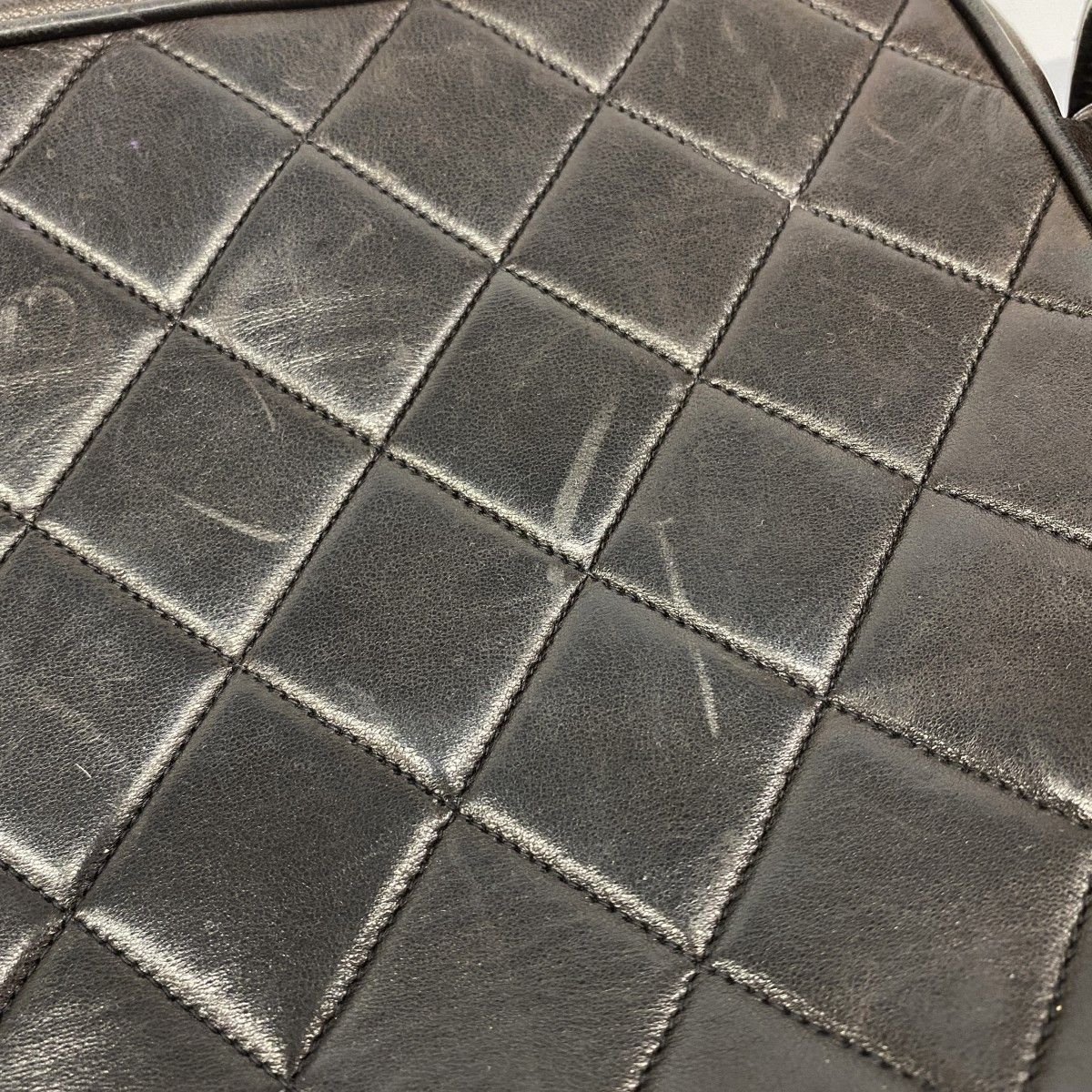 Chanel Shoulder Bag Quilted Lambskin Black Gold — view 7