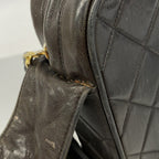 Chanel Shoulder Bag Quilted Lambskin Black Gold — view 6