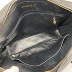 Chanel Shoulder Bag Quilted Lambskin Black Gold — view 4