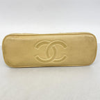 Chanel Shoulder Bag Quilted Lambskin Beige Gold — view 3