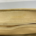Chanel Shoulder Bag Quilted Lambskin Beige Gold — view 5
