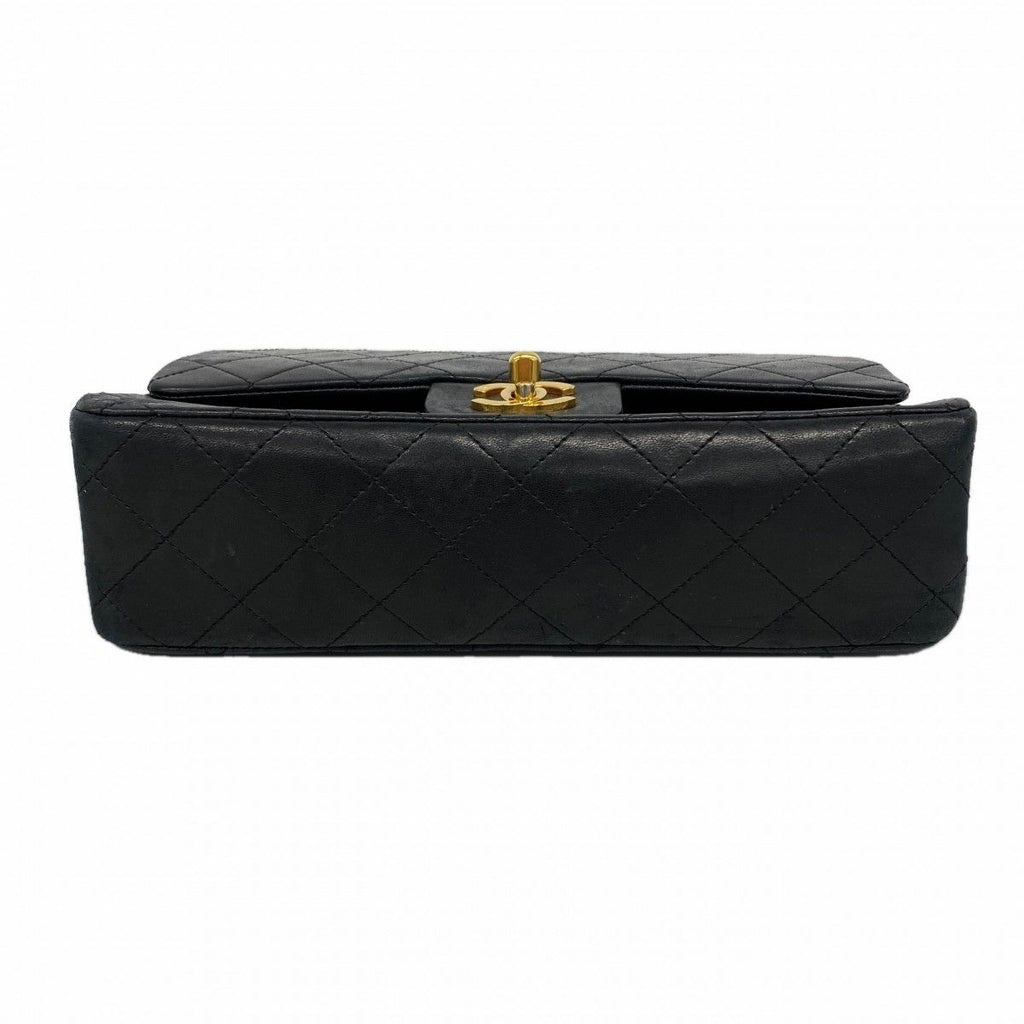 Chanel Shoulder Bag Quilted Lambskin Black Gold — view 3