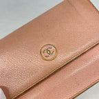 Chanel Coin Case Coco Button Leather Pink Gold — view 8
