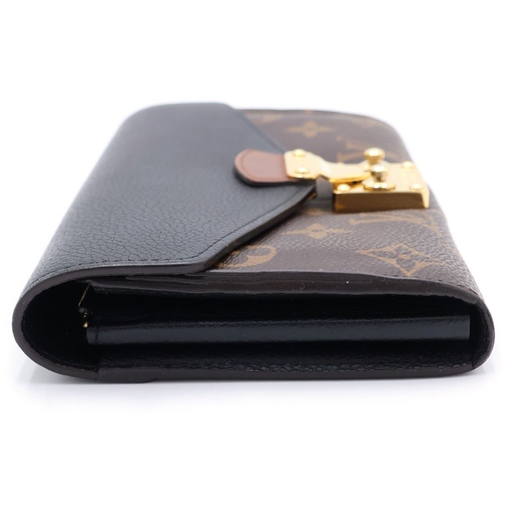 Louis Vuitton Monogram Portefeuille Pallas Wallet Brown Black — view 3