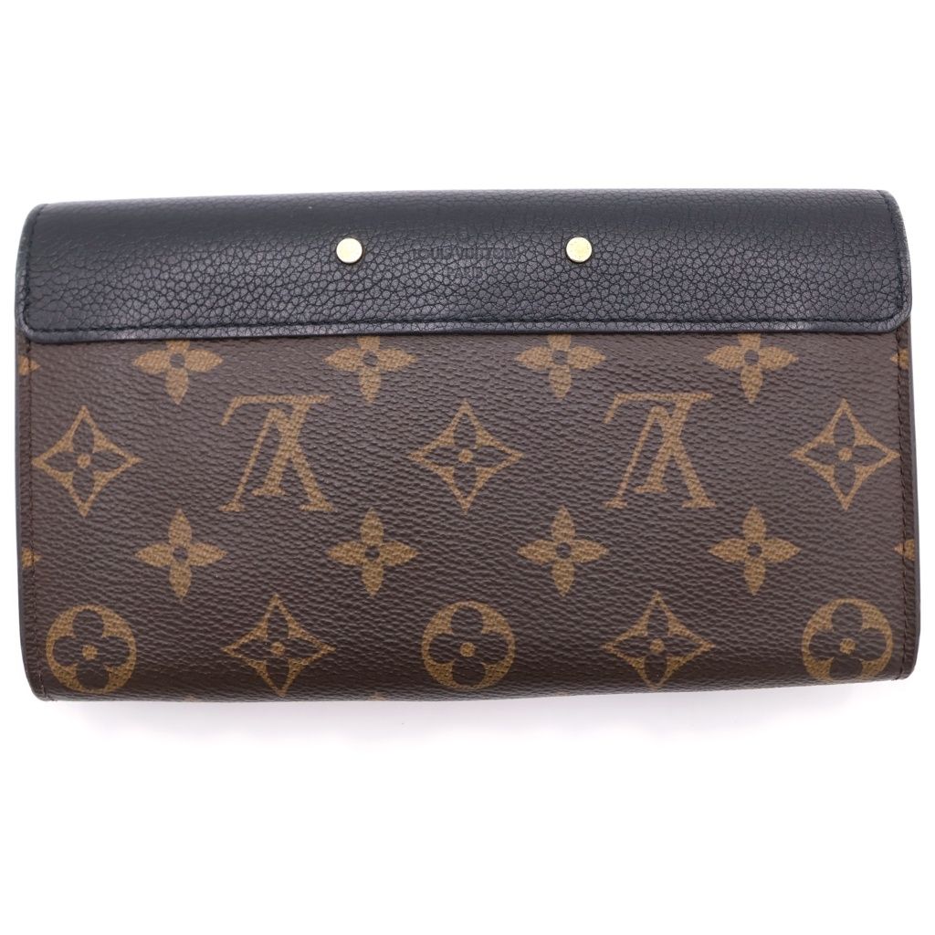 Louis Vuitton Monogram Portefeuille Pallas Wallet Brown Black — view 2