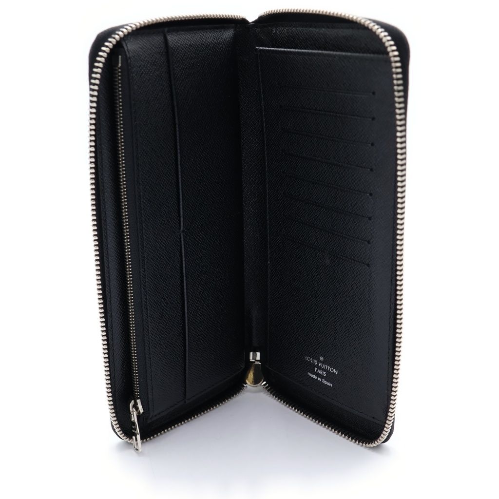 Louis Vuitton Damier Zippy Wallet Zip Around Black — view 4