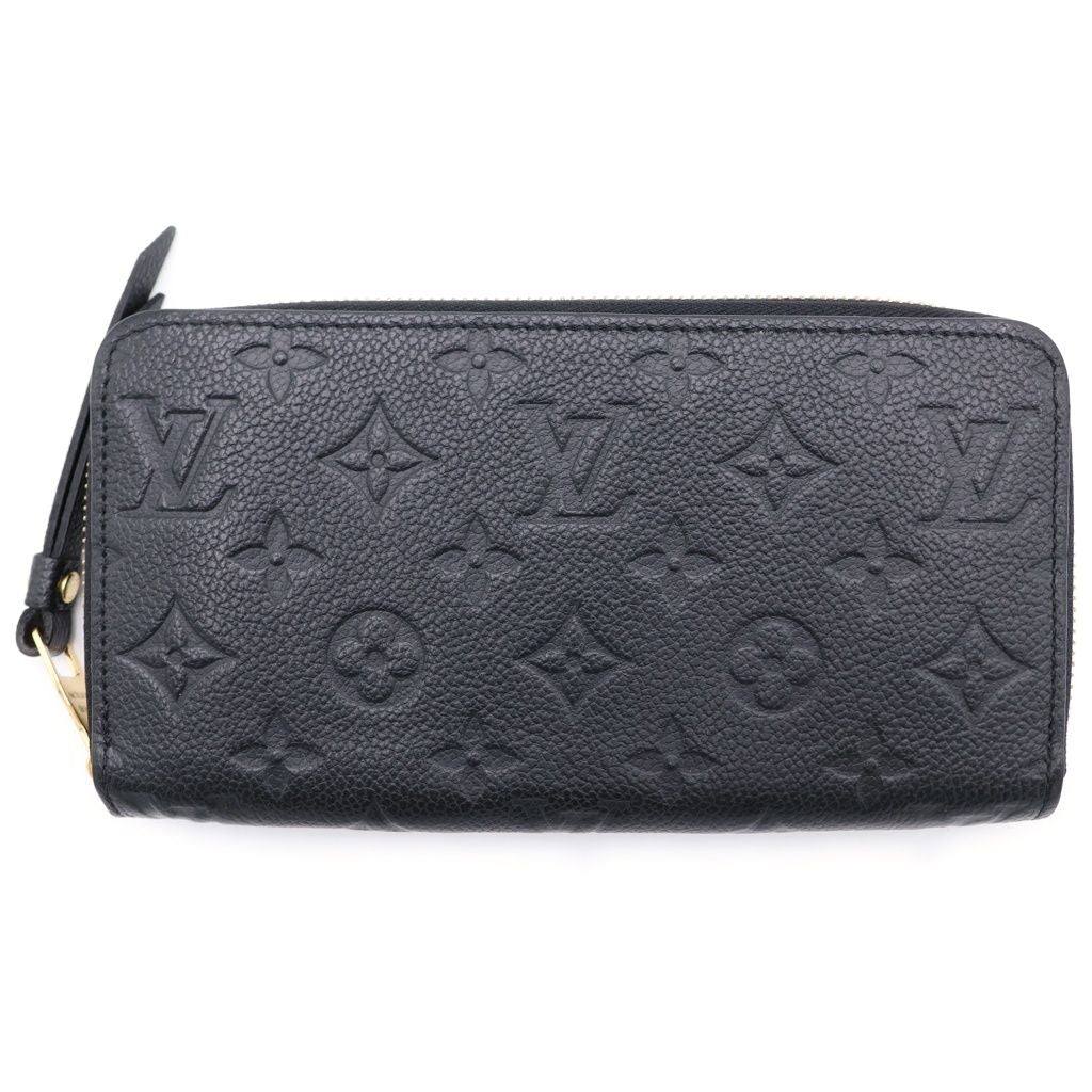 Louis Vuitton Monogram Empreinte Noir Zippy Wallet Black