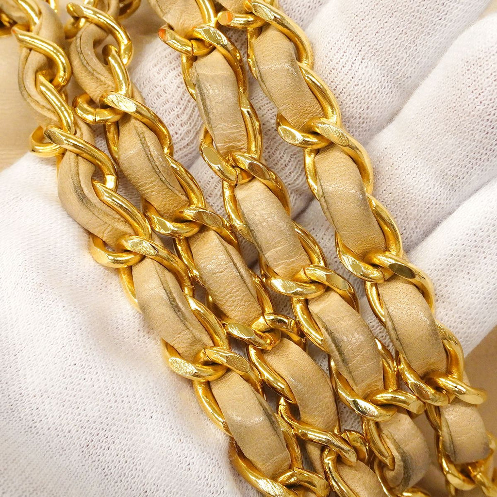 Chanel Shoulder Bag Diana Lambskin Beige Gold — view 8