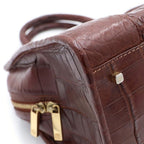 Loewe Amazona Croco Leather Handbag Brown — view 6
