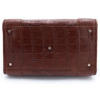 Loewe Amazona Croco Leather Handbag Brown — view 4