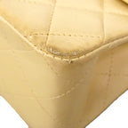 Chanel Shoulder Bag Quilted Lambskin Beige Gold — view 7