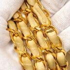 Chanel Shoulder Bag Quilted Lambskin Beige Gold — view 8