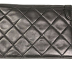 Chanel Shoulder Bag Quilted Lambskin Black Gold — view 9