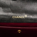 Chanel Shoulder Bag Quilted Lambskin Black Gold — view 5
