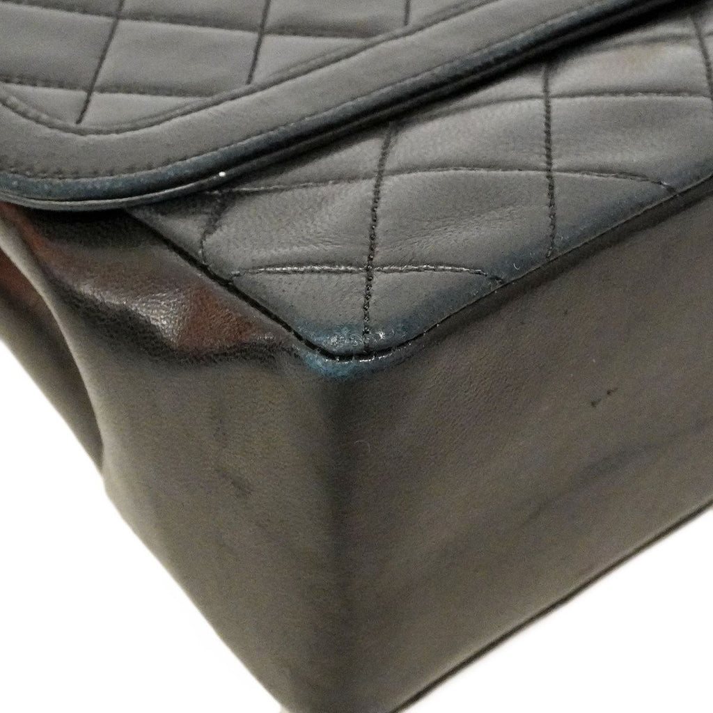 Chanel Shoulder Bag Quilted Lambskin Black Gold — view 6