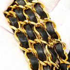 Chanel Shoulder Bag Quilted Lambskin Black Gold — view 8