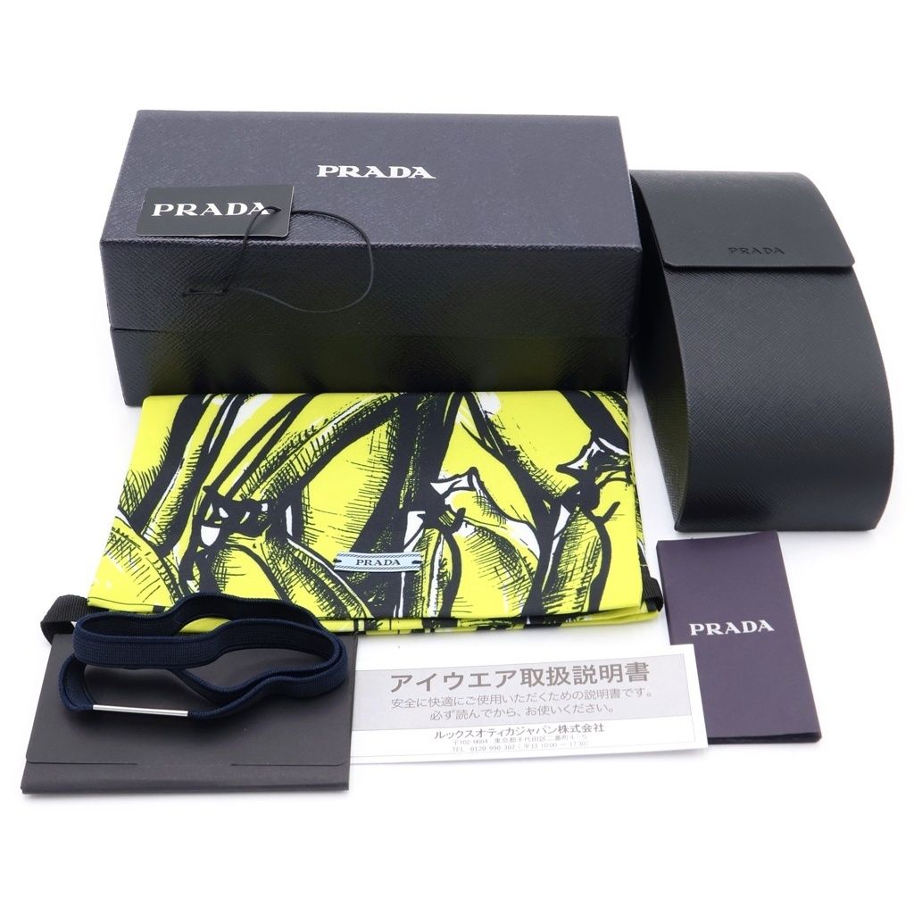 Prada Symbole Sunglasses Side Symbol Logo Square Eyewear Black — view 6