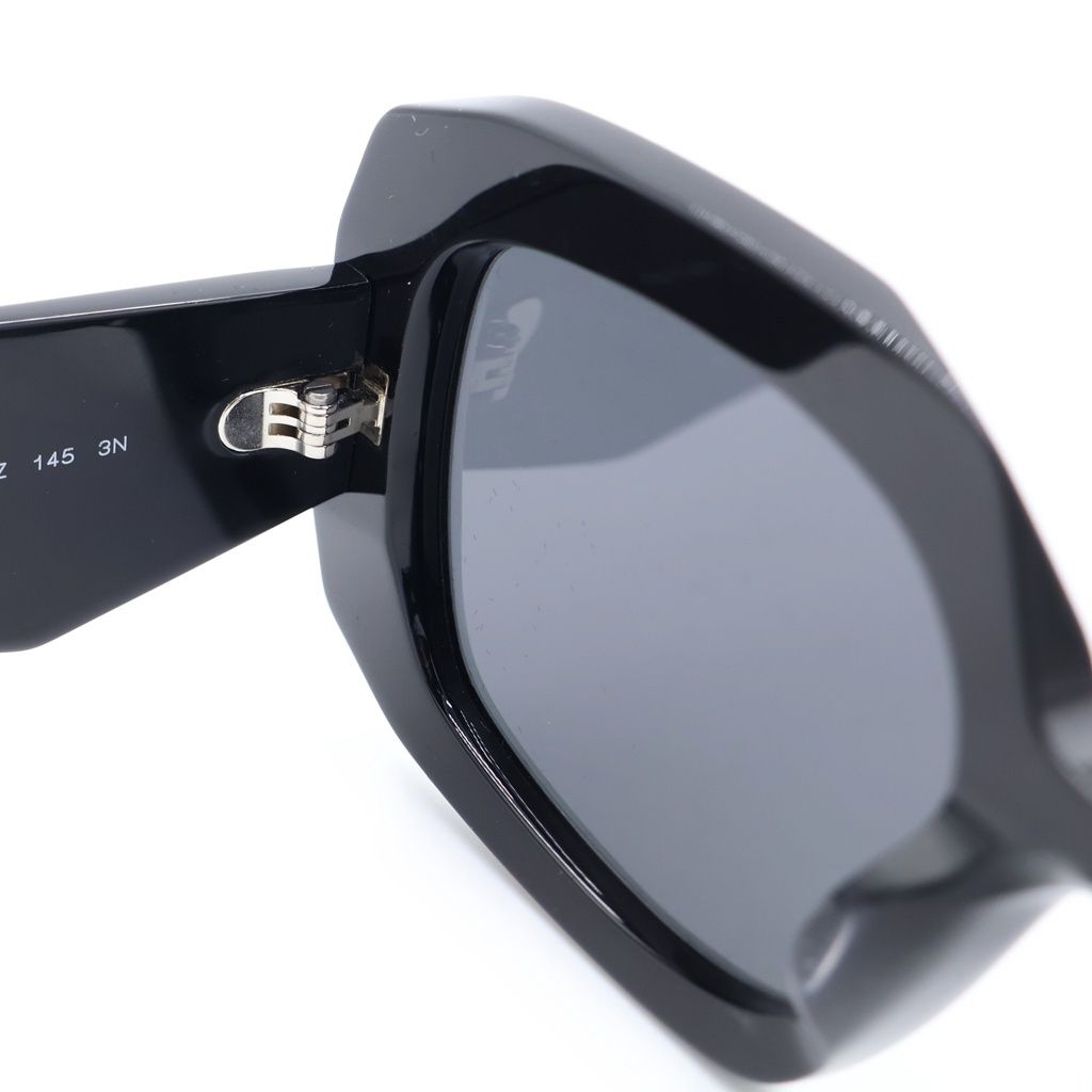 Prada Symbole Sunglasses Side Symbol Logo Square Eyewear Black — view 4